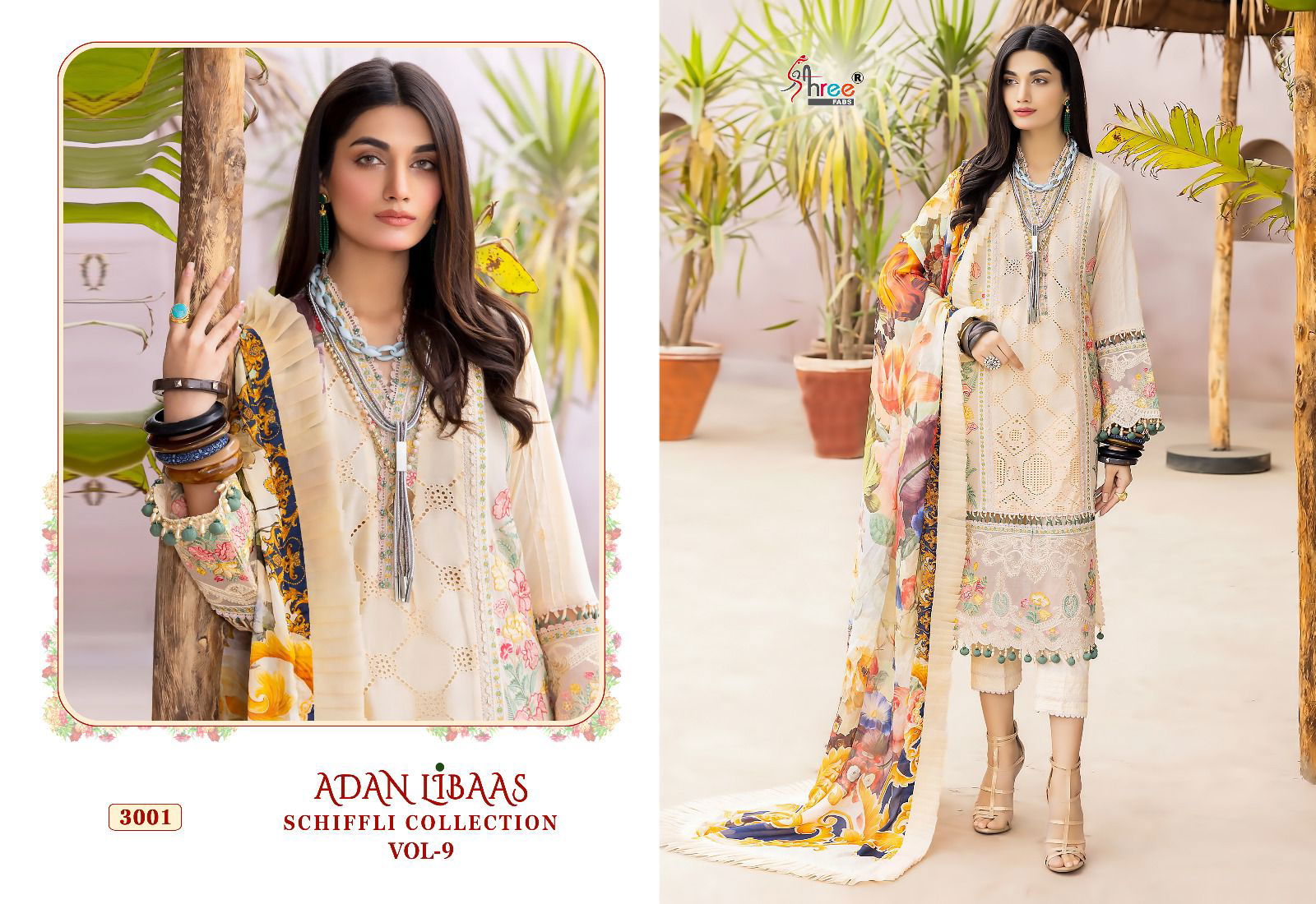 Adan Libaas Schiffli Collection Vol 9 By Shree Pakistani Suits
